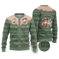 Western Yoke Ugly Christmas Sweater Rabbit Howdy Christmas - Wonder Print Shop