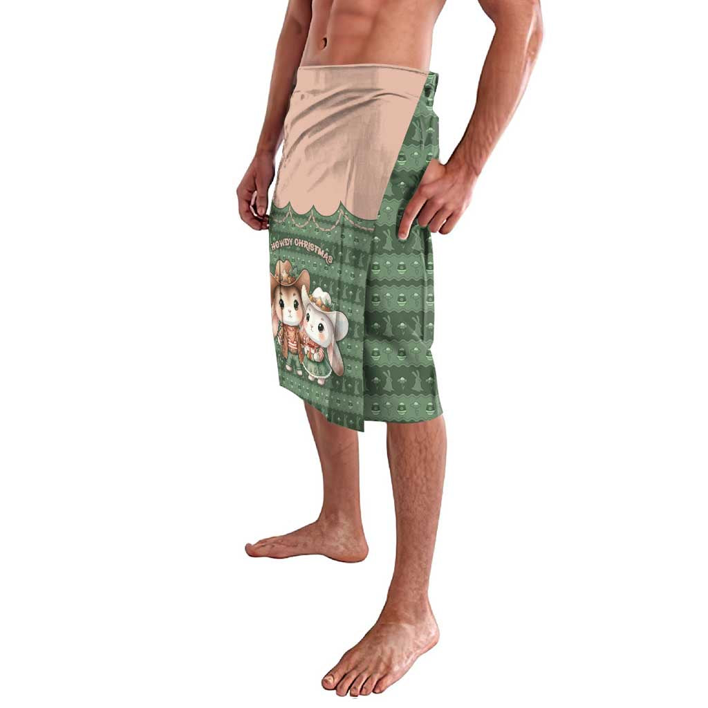 Western Yoke Lavalava Rabbit Howdy Christmas - Wonder Print Shop