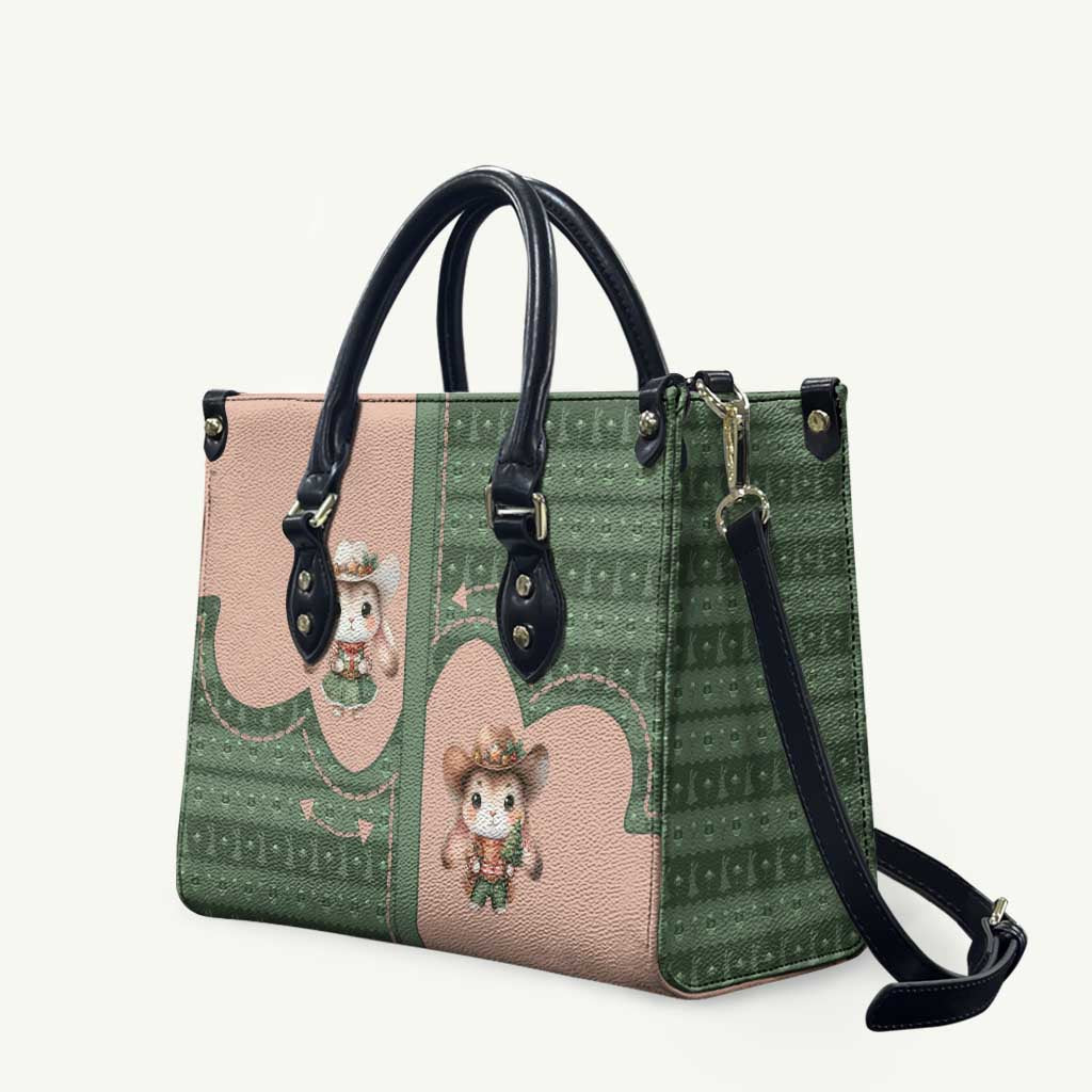 Western Yoke Leather Bag Rabbit Howdy Christmas - Wonder Print Shop