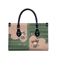 Western Yoke Leather Bag Rabbit Howdy Christmas - Wonder Print Shop