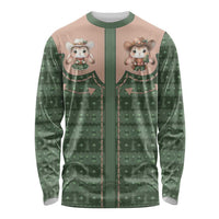 Western Yoke Long Sleeve Shirt Rabbit Howdy Christmas - Wonder Print Shop