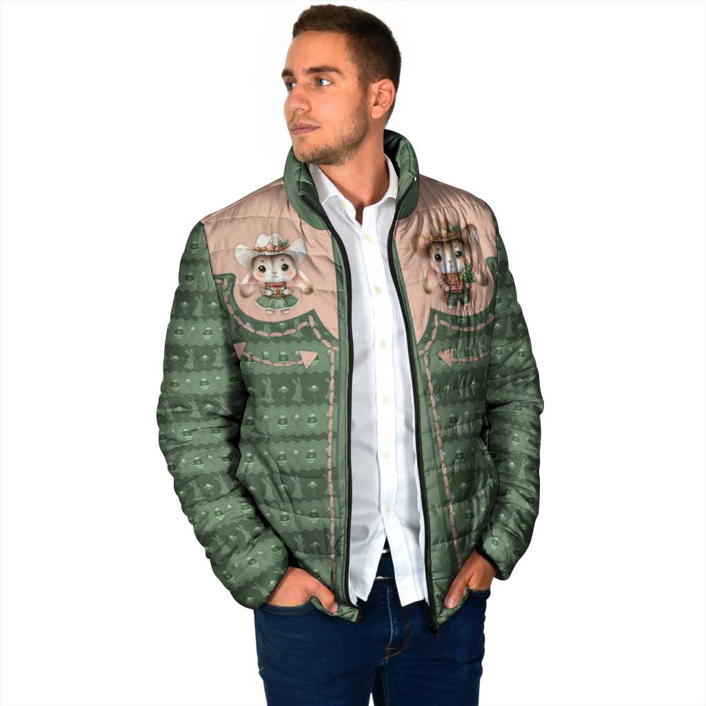 Western Yoke Padded Jacket Rabbit Howdy Christmas - Wonder Print Shop