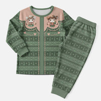 Western Yoke Christmas Pajama Set Rabbit Howdy Christmas - Wonder Print Shop