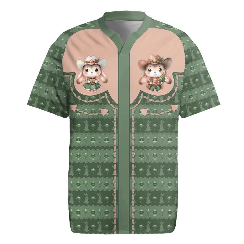 Western Yoke Rugby Jersey Rabbit Howdy Christmas - Wonder Print Shop
