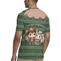 Western Yoke Rugby Jersey Rabbit Howdy Christmas - Wonder Print Shop