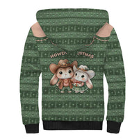 Western Yoke Sherpa Hoodie Rabbit Howdy Christmas - Wonder Print Shop