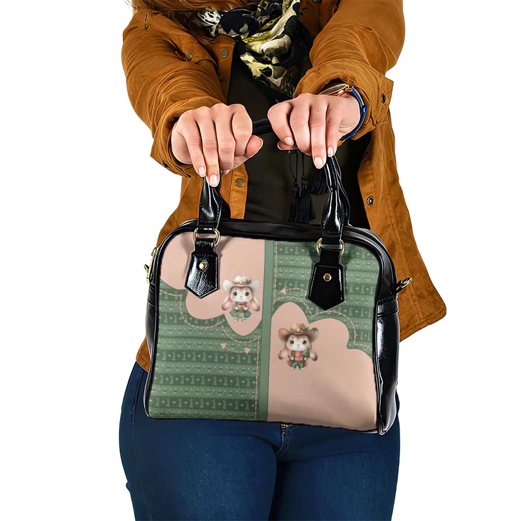 Western Yoke Shoulder Handbag Rabbit Howdy Christmas - Wonder Print Shop