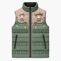 Western Yoke Sleeveless Puffer Jacket Rabbit Howdy Christmas - Wonder Print Shop
