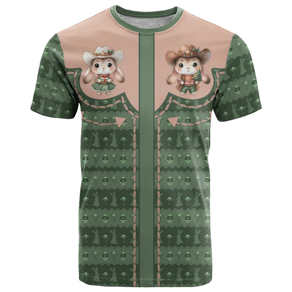 Western Yoke T Shirt Rabbit Howdy Christmas - Wonder Print Shop