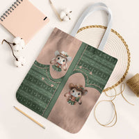 Western Yoke Tote Bag Rabbit Howdy Christmas - Wonder Print Shop