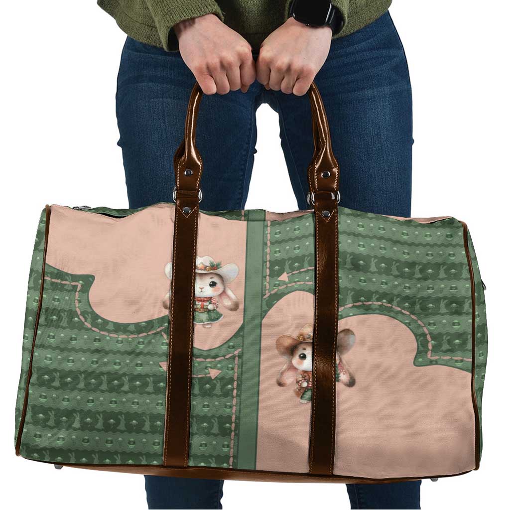 Western Yoke Travel Bag Rabbit Howdy Christmas - Wonder Print Shop