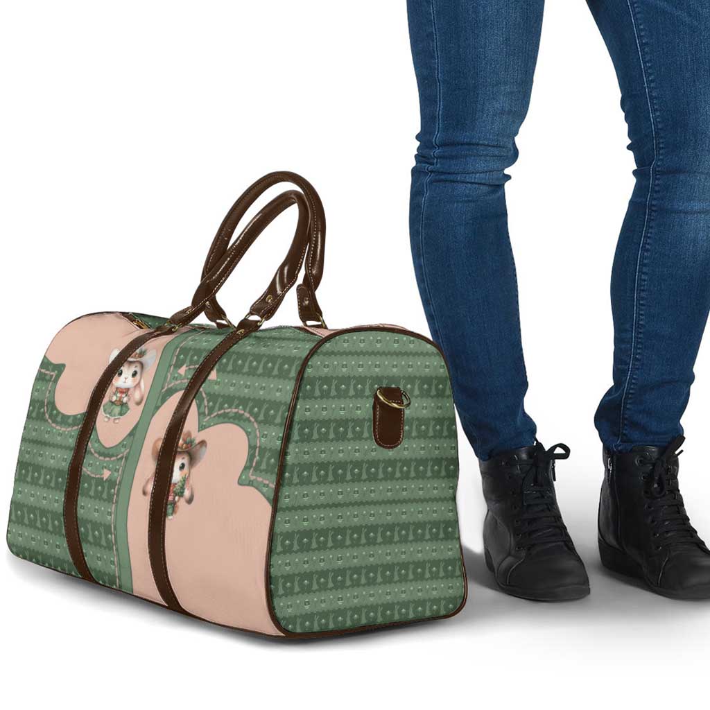 Western Yoke Travel Bag Rabbit Howdy Christmas - Wonder Print Shop