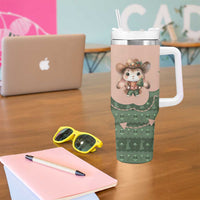 Western Yoke Tumbler With Handle Rabbit Howdy Christmas - Wonder Print Shop