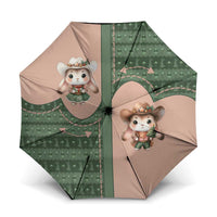Western Yoke Umbrella Rabbit Howdy Christmas - Wonder Print Shop