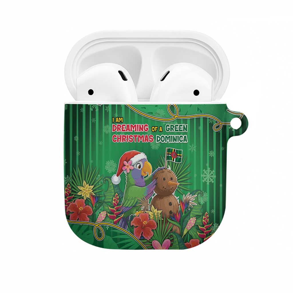 Dominica Christmas AirPods Case I Am Dreaming Of A Green Christmas - Wonder Print Shop