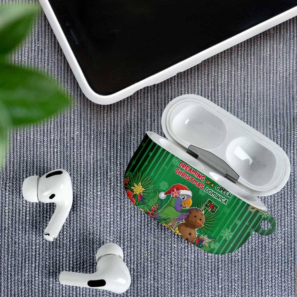 Dominica Christmas AirPods Case I Am Dreaming Of A Green Christmas - Wonder Print Shop