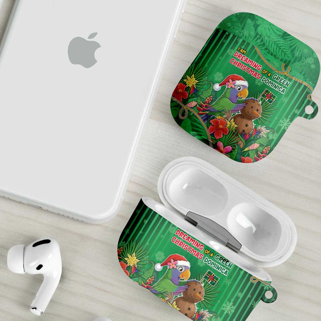 Dominica Christmas AirPods Case I Am Dreaming Of A Green Christmas - Wonder Print Shop