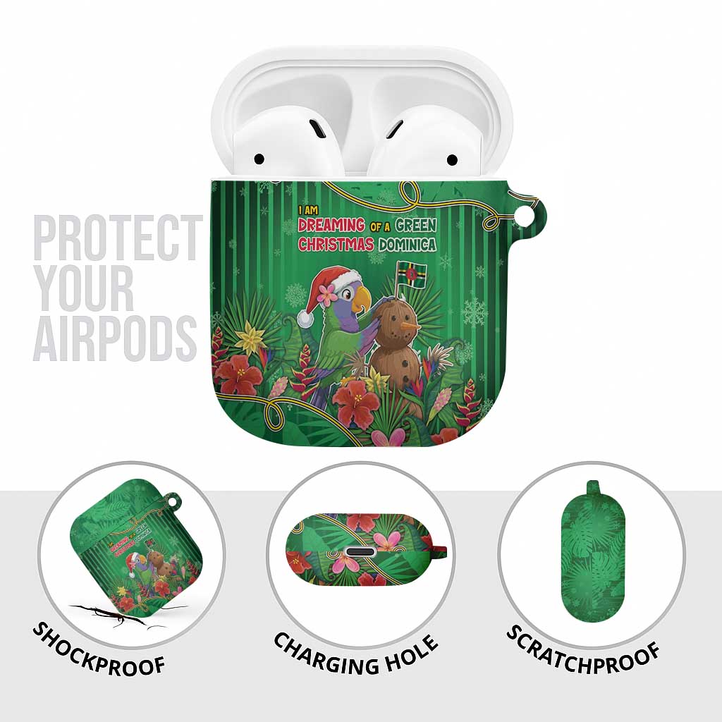 Dominica Christmas AirPods Case I Am Dreaming Of A Green Christmas - Wonder Print Shop