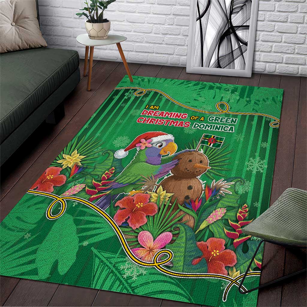 Dominica Christmas Area Rug I Am Dreaming Of A Green Christmas - Wonder Print Shop