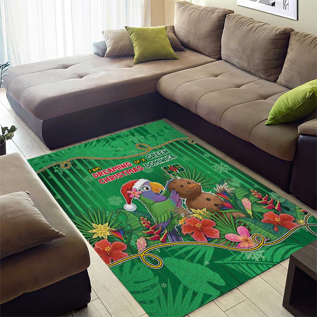 Dominica Christmas Area Rug I Am Dreaming Of A Green Christmas - Wonder Print Shop