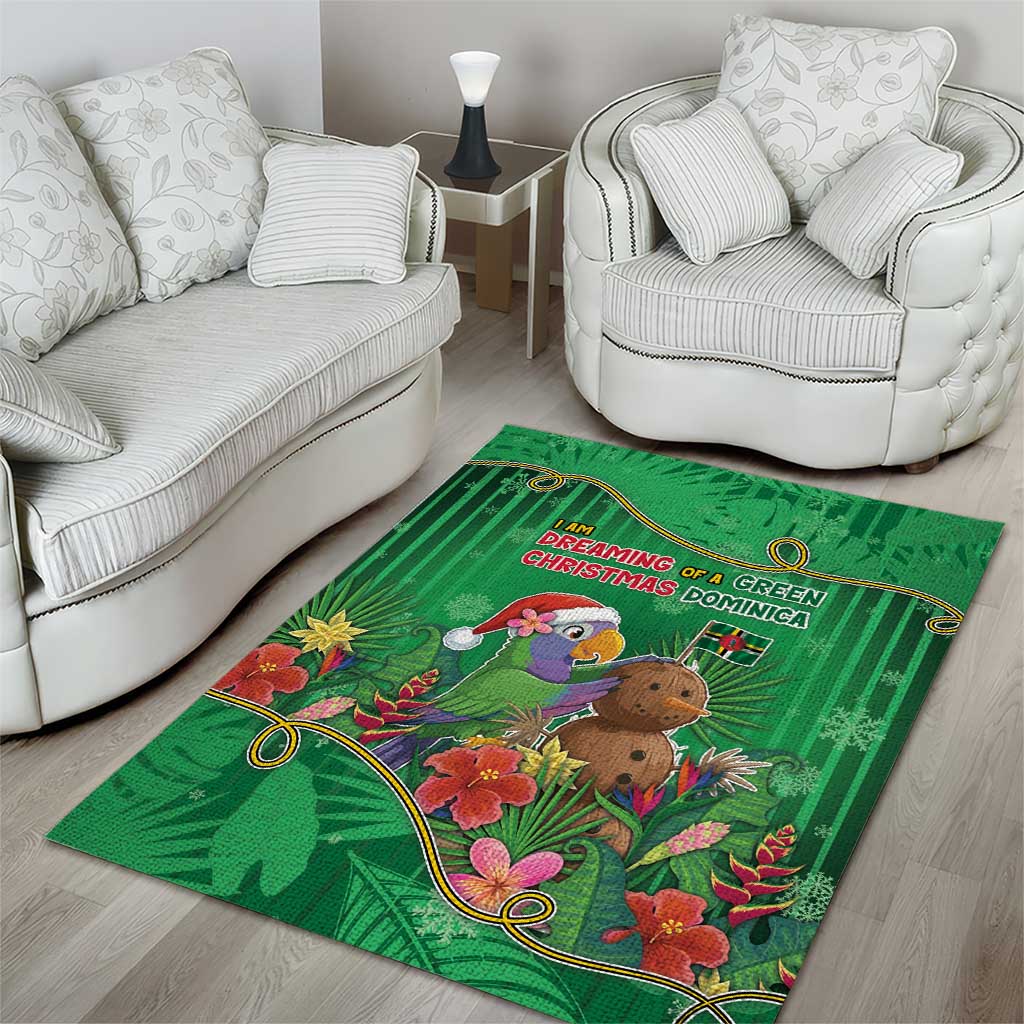 Dominica Christmas Area Rug I Am Dreaming Of A Green Christmas - Wonder Print Shop