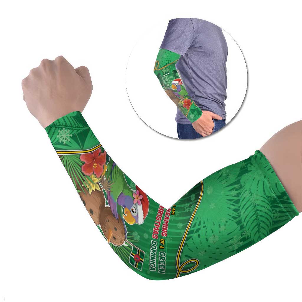 Dominica Christmas Arm Sleeves I Am Dreaming Of A Green Christmas - Wonder Print Shop
