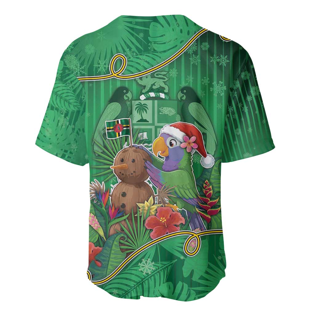 Dominica Christmas Baseball Jersey I Am Dreaming Of A Green Christmas - Wonder Print Shop