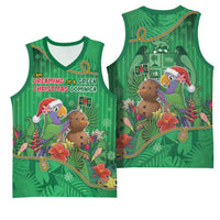 Dominica Christmas Basketball Jersey I Am Dreaming Of A Green Christmas - Wonder Print Shop