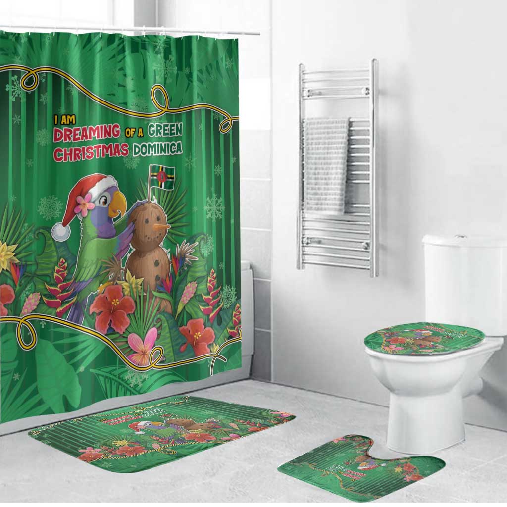 Dominica Christmas Bathroom Set I Am Dreaming Of A Green Christmas - Wonder Print Shop