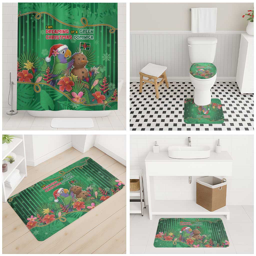 Dominica Christmas Bathroom Set I Am Dreaming Of A Green Christmas - Wonder Print Shop
