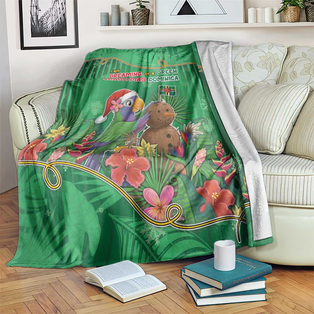 Dominica Christmas Blanket I Am Dreaming Of A Green Christmas - Wonder Print Shop