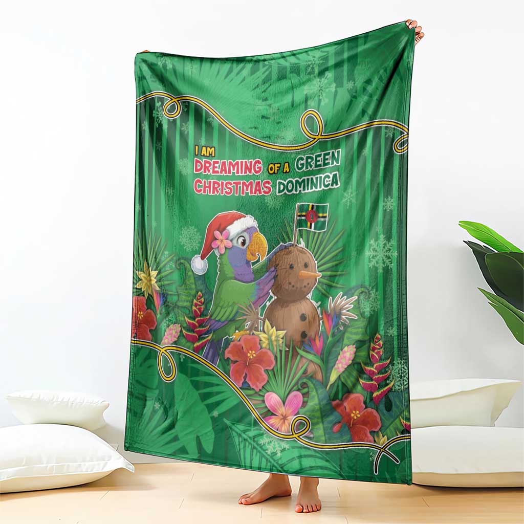Dominica Christmas Blanket I Am Dreaming Of A Green Christmas - Wonder Print Shop