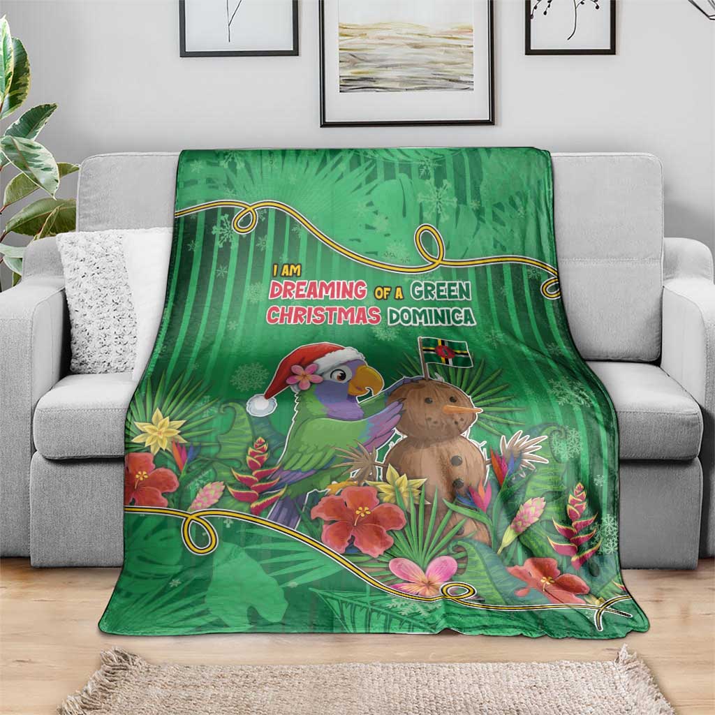 Dominica Christmas Blanket I Am Dreaming Of A Green Christmas - Wonder Print Shop