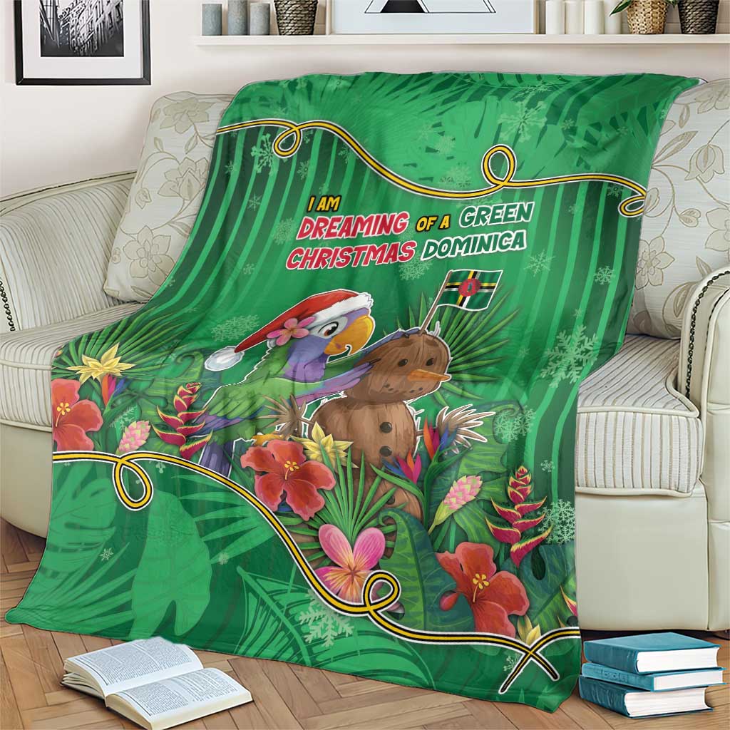Dominica Christmas Blanket I Am Dreaming Of A Green Christmas - Wonder Print Shop