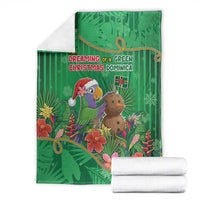 Dominica Christmas Blanket I Am Dreaming Of A Green Christmas - Wonder Print Shop