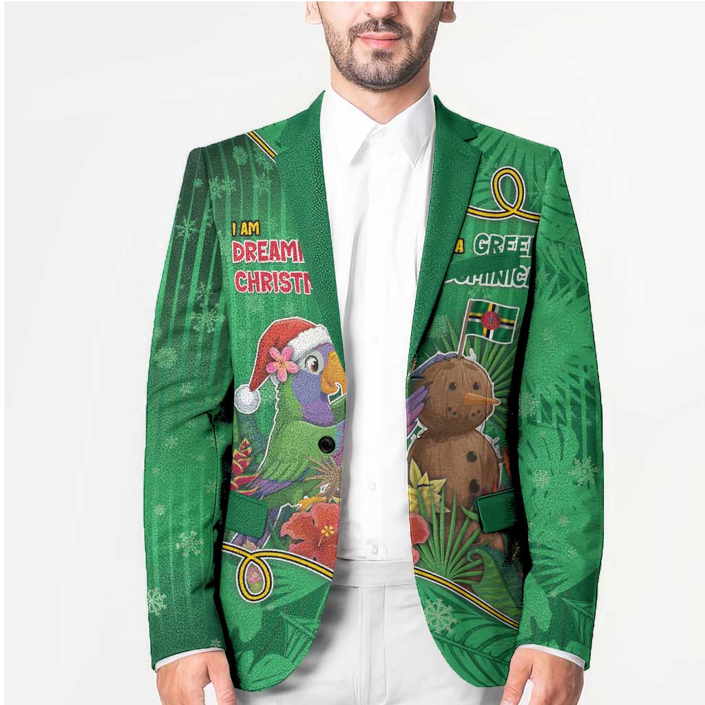 Dominica Christmas Blazer I Am Dreaming Of A Green Christmas - Wonder Print Shop
