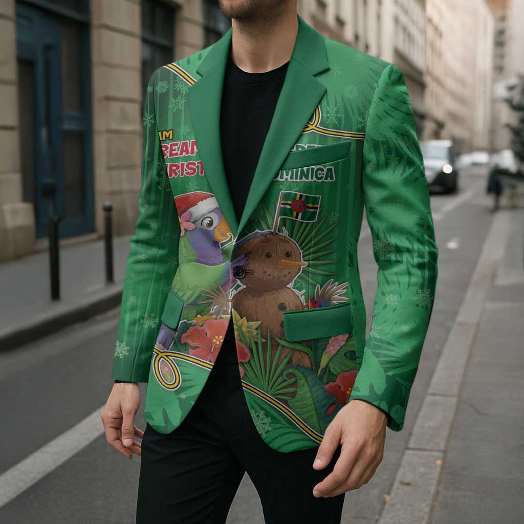 Dominica Christmas Blazer I Am Dreaming Of A Green Christmas - Wonder Print Shop
