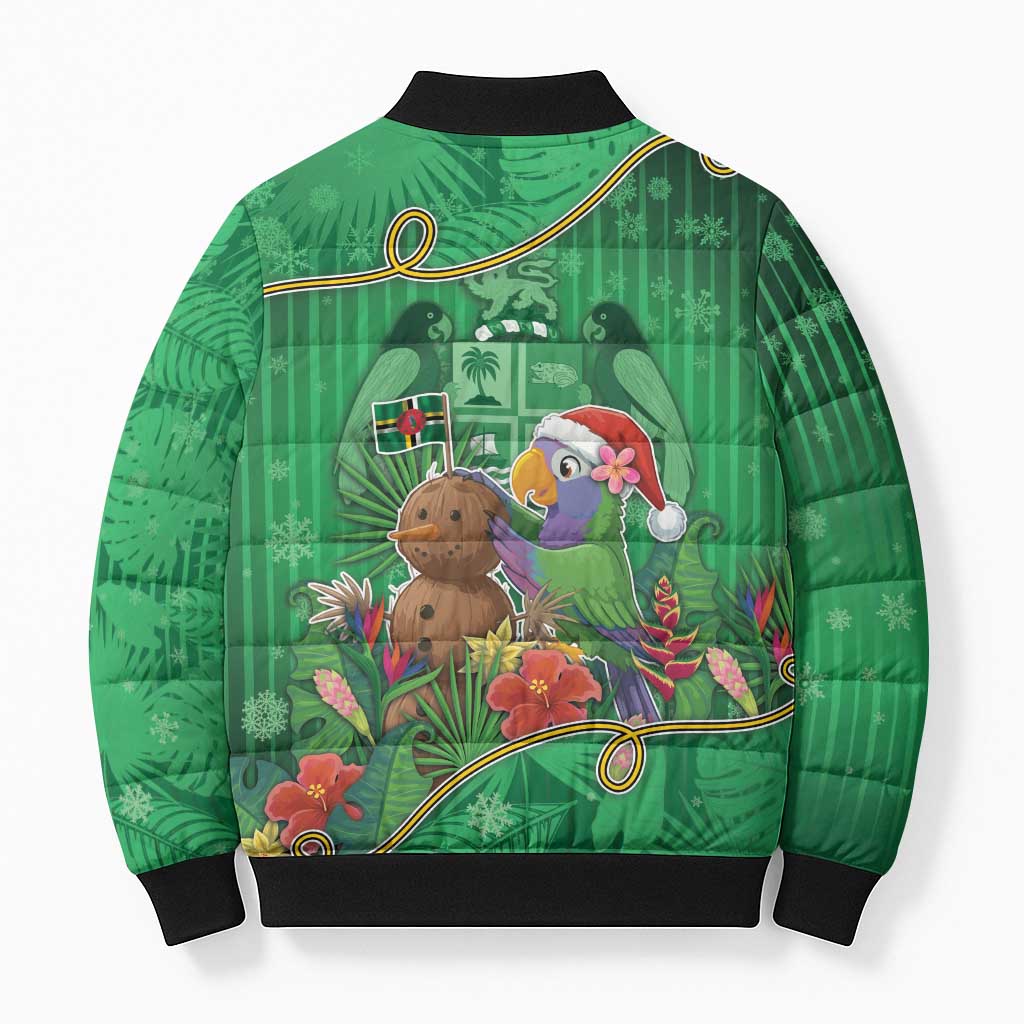 Dominica Christmas Bomber Puffer Jacket I Am Dreaming Of A Green Christmas - Wonder Print Shop