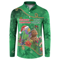 Dominica Christmas Button Sweatshirt I Am Dreaming Of A Green Christmas - Wonder Print Shop