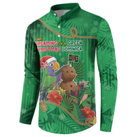 Dominica Christmas Button Sweatshirt I Am Dreaming Of A Green Christmas - Wonder Print Shop
