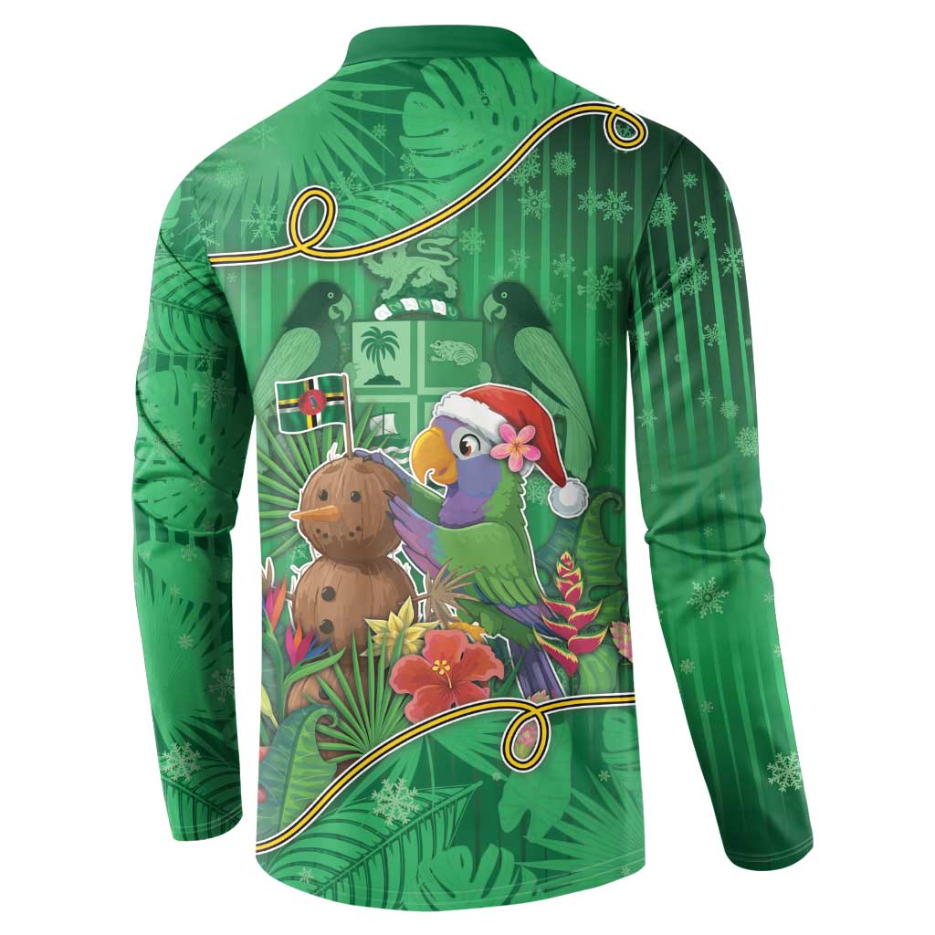 Dominica Christmas Button Sweatshirt I Am Dreaming Of A Green Christmas - Wonder Print Shop