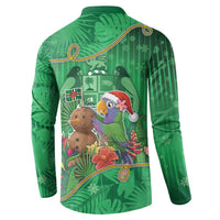 Dominica Christmas Button Sweatshirt I Am Dreaming Of A Green Christmas - Wonder Print Shop