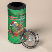 Dominica Christmas 4 in 1 Can Cooler Tumbler I Am Dreaming Of A Green Christmas - Wonder Print Shop