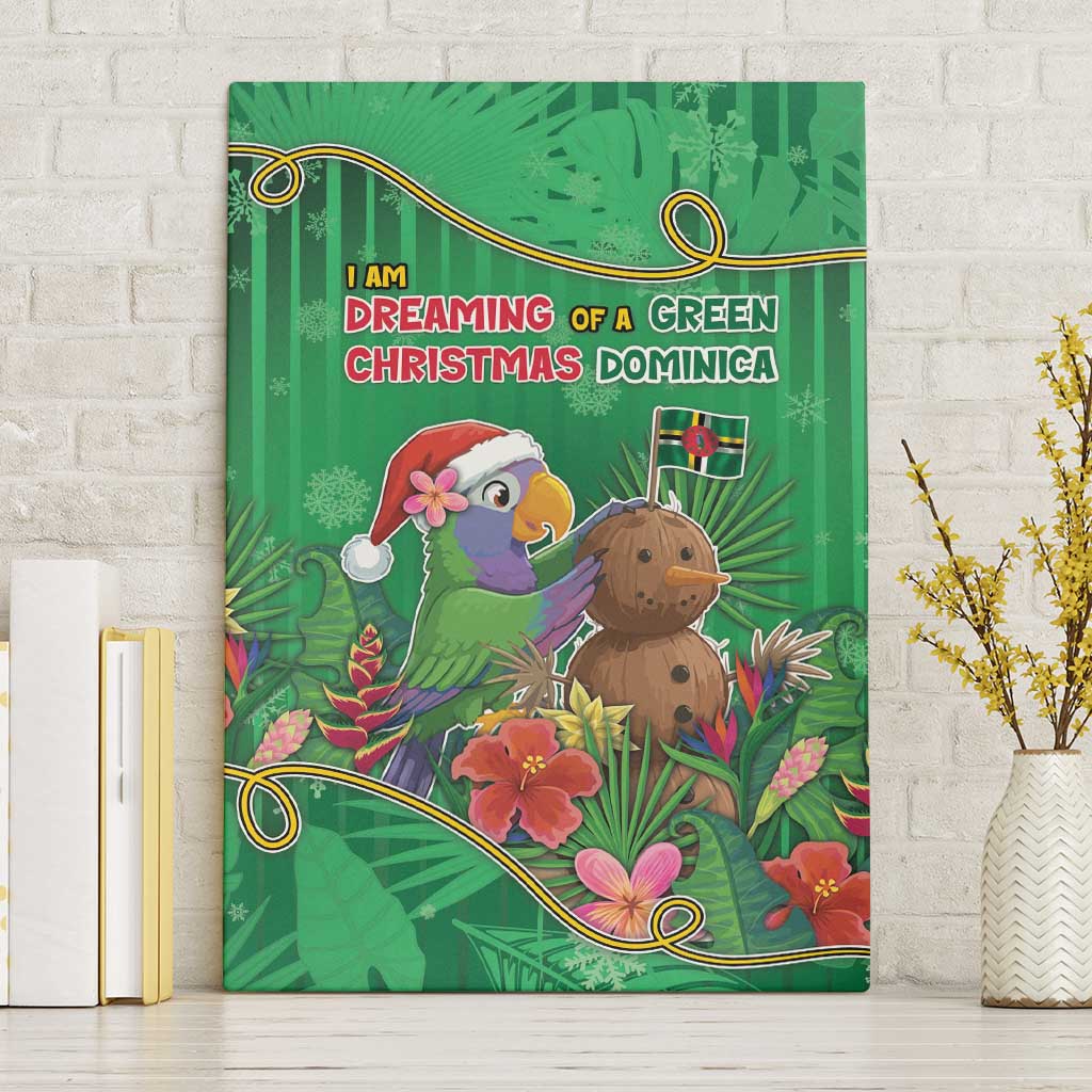 Dominica Christmas Canvas Wall Art I Am Dreaming Of A Green Christmas - Wonder Print Shop