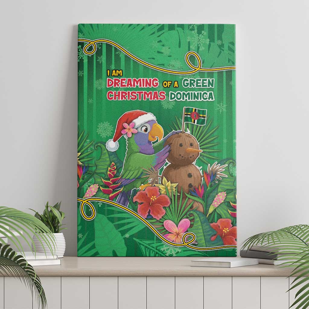 Dominica Christmas Canvas Wall Art I Am Dreaming Of A Green Christmas - Wonder Print Shop