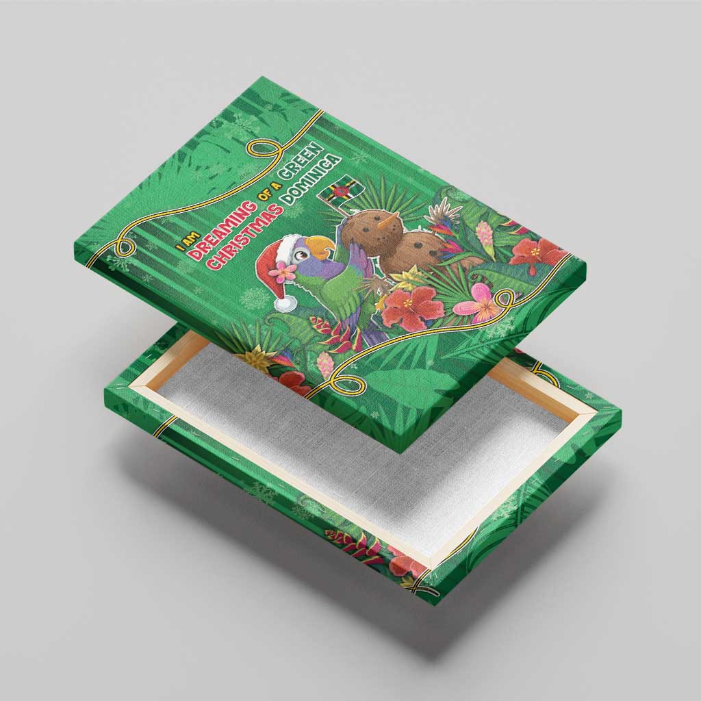 Dominica Christmas Canvas Wall Art I Am Dreaming Of A Green Christmas - Wonder Print Shop
