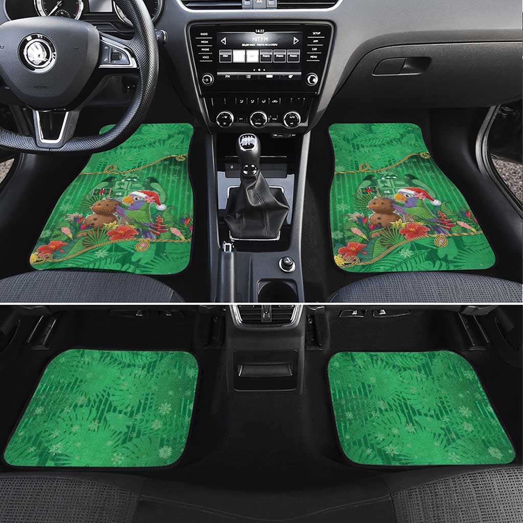Dominica Christmas Car Mats I Am Dreaming Of A Green Christmas - Wonder Print Shop