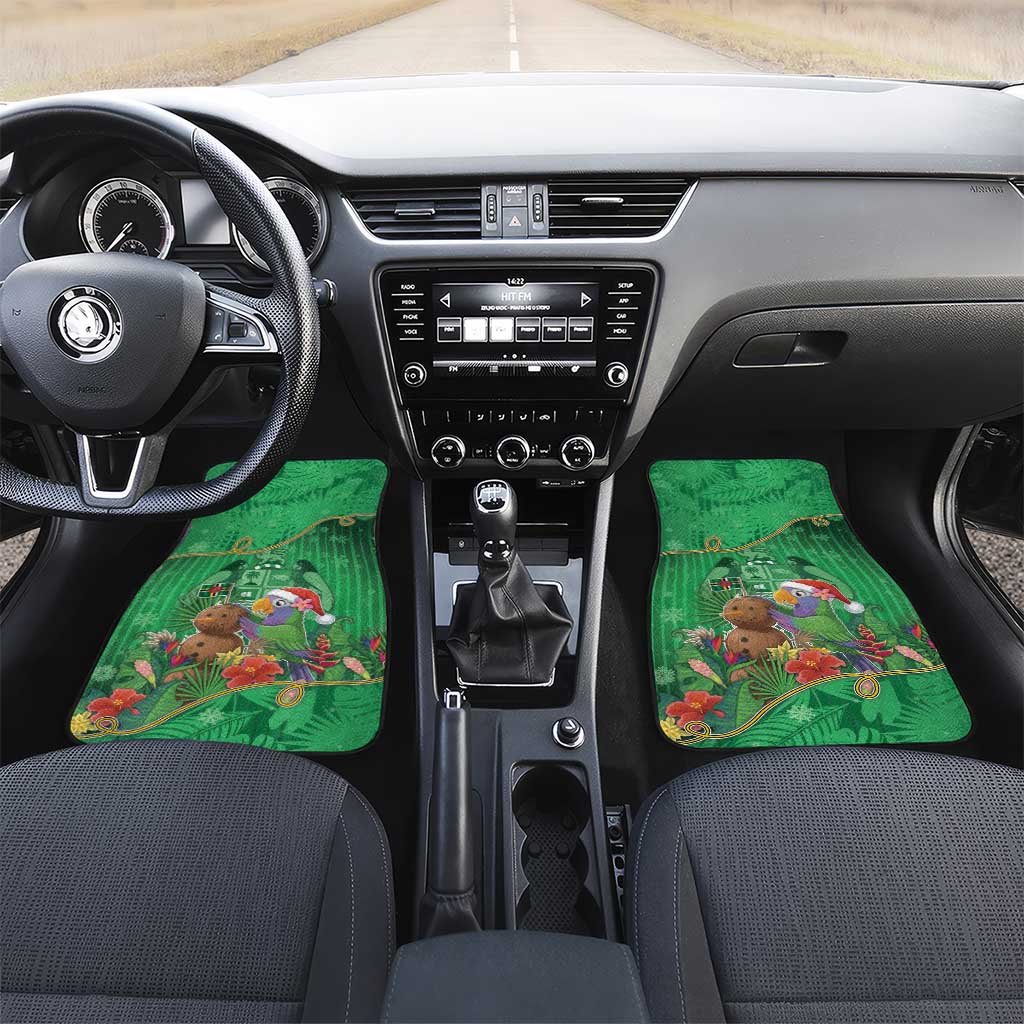 Dominica Christmas Car Mats I Am Dreaming Of A Green Christmas - Wonder Print Shop