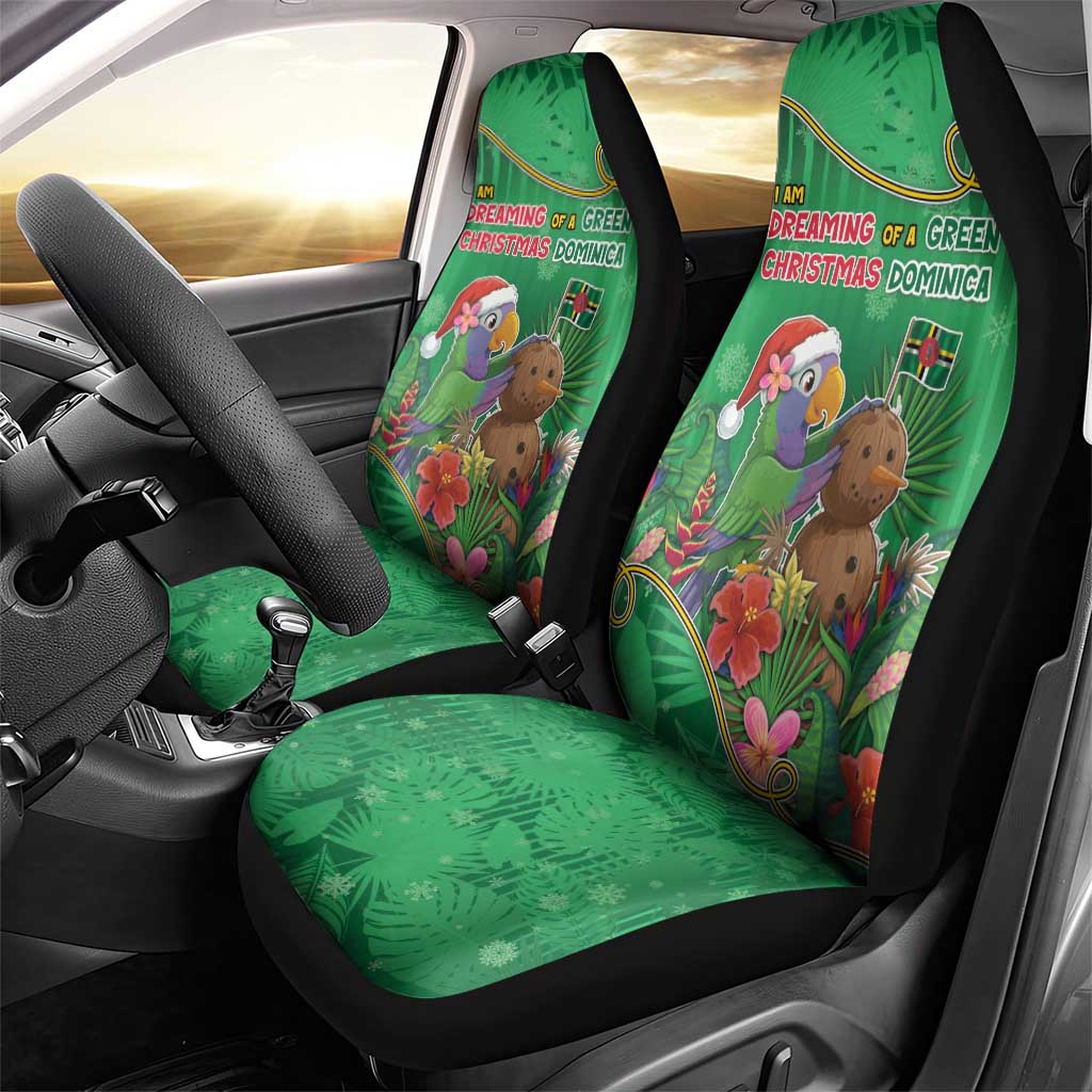 Dominica Christmas Car Seat Cover I Am Dreaming Of A Green Christmas - Wonder Print Shop