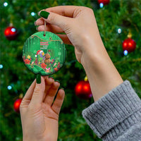 Dominica Christmas Ceramic Ornament I Am Dreaming Of A Green Christmas - Wonder Print Shop